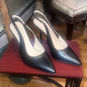 Elegant Black Slingback Heels